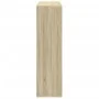 Wooden room divider bookcase in Sonoma oak engineering, 102x29x103.5 cm by , Bookcases and shelves - Ref: Foro24-858041, Pric...