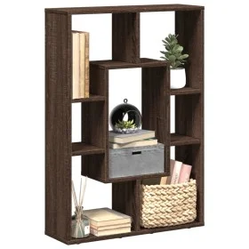 Engineered wood brown oak bookshelf 63x20x90 cm by , Bookcases and shelves - Ref: Foro24-858144, Price: 49,82 €, Discount: %