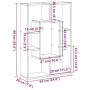 Engineered wood brown oak bookshelf 63x20x90 cm by , Bookcases and shelves - Ref: Foro24-858144, Price: 49,78 €, Discount: %
