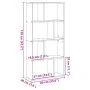 Engineered wood shelf in gray concrete 60x20x120 cm by , Bookcases and shelves - Ref: Foro24-858150, Price: 59,33 €, Discount: %