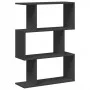 Three-level black engineered wood divider bookcase 70x24x97 cm by , Bookcases and shelves - Ref: Foro24-858112, Price: 45,96 ...