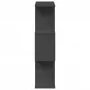 Three-level black engineered wood divider bookcase 70x24x97 cm by , Bookcases and shelves - Ref: Foro24-858112, Price: 45,96 ...