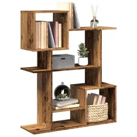 Aged engineering wood divider bookcase 92x29x112 cm by , Bookcases and shelves - Ref: Foro24-858127, Price: 66,36 €, Discount: %