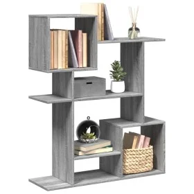 Wooden gray Sonoma engineering divider bookcase 92x29x112 cm by , Bookcases and shelves - Ref: Foro24-858125, Price: 60,26 €,...