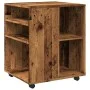 Engineered wood aged cabinet with wheels 60x53x72 cm by , Lockers and storage cabinets - Ref: Foro24-856658, Price: 97,56 €, ...