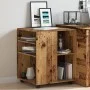 Engineered wood aged cabinet with wheels 60x53x72 cm by , Lockers and storage cabinets - Ref: Foro24-856658, Price: 97,56 €, ...