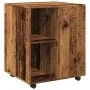 Engineered wood aged cabinet with wheels 60x53x72 cm by , Lockers and storage cabinets - Ref: Foro24-856658, Price: 97,56 €, ...