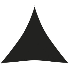 Toldo de vela triangular tela Oxford negro 5x5x5 m