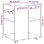 Engineered wood aged cabinet with wheels 60x53x72 cm by , Lockers and storage cabinets - Ref: Foro24-856658, Price: 97,56 €, ...