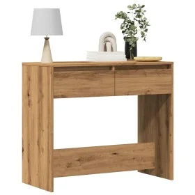 Handcrafted engineered wood oak console table 89x41x76.5 cm by , Side tables - Ref: Foro24-856775, Price: 75,76 €, Discount: %