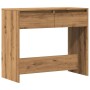 Handcrafted engineered wood oak console table 89x41x76.5 cm by , Side tables - Ref: Foro24-856775, Price: 77,59 €, Discount: %