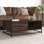Engineered wood and metal brown coffee table 90x57x35 cm by , Coffee table - Ref: Foro24-848758, Price: 69,90 €, Discount: %