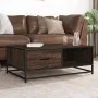 Mesa de centro madera ingeniería metal marrón 90x57x35 cm de , Mesas de centro - Ref: Foro24-848758, Precio: 69,03 €, Descuen...