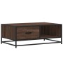Engineered wood and metal brown coffee table 90x57x35 cm by , Coffee table - Ref: Foro24-848758, Price: 69,90 €, Discount: %