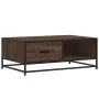 Mesa de centro madera ingeniería metal marrón 90x57x35 cm de , Mesas de centro - Ref: Foro24-848758, Precio: 69,03 €, Descuen...