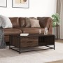 Engineered wood and metal brown coffee table 90x57x35 cm by , Coffee table - Ref: Foro24-848758, Price: 69,90 €, Discount: %