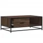 Mesa de centro madera ingeniería metal marrón 90x57x35 cm de , Mesas de centro - Ref: Foro24-848758, Precio: 69,03 €, Descuen...
