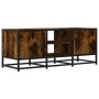 Mueble TV metal y madera ingeniería roble ahumado 100x35x41 cm de , Muebles TV - Ref: Foro24-848836, Precio: 63,45 €, Descuen...
