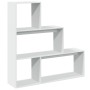 Librería divisora 3 niveles madera blanca 123x29x123 cm de , Librerías y estanterías - Ref: Foro24-857985, Precio: 60,56 €, D...