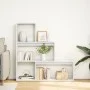 Three-level white wooden divider bookcase 123x29x123 cm by , Bookcases and shelves - Ref: Foro24-857985, Price: 64,37 €, Disc...