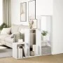Three-level white wooden divider bookcase 123x29x123 cm by , Bookcases and shelves - Ref: Foro24-857985, Price: 64,37 €, Disc...