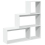 Librería divisora 3 niveles madera blanca 123x29x123 cm de , Librerías y estanterías - Ref: Foro24-857985, Precio: 60,56 €, D...