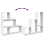 Three-level white wooden divider bookcase 123x29x123 cm by , Bookcases and shelves - Ref: Foro24-857985, Price: 64,37 €, Disc...