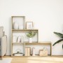 Oak Sonoma wood 3-level divider bookcase 123x29x123 cm by , Bookcases and shelves - Ref: Foro24-857987, Price: 69,03 €, Disco...