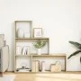 Oak Sonoma wood 3-level divider bookcase 123x29x123 cm by , Bookcases and shelves - Ref: Foro24-857987, Price: 67,98 €, Disco...