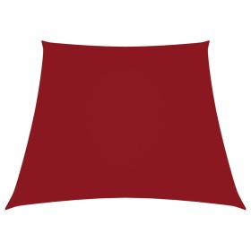 Toldo de vela trapezoidal de tela oxford rojo 2/4x3 m