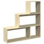 Oak Sonoma wood 3-level divider bookcase 123x29x123 cm by , Bookcases and shelves - Ref: Foro24-857987, Price: 67,98 €, Disco...