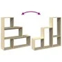 Oak Sonoma wood 3-level divider bookcase 123x29x123 cm by , Bookcases and shelves - Ref: Foro24-857987, Price: 67,98 €, Disco...