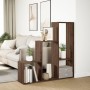 Buchregal Raumteiler 3 Ebenen aus braunem Eichenholz 123x29x123 cm von , Bücherregale und Regale - Ref: Foro24-857991, Preis:...