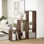 Buchregal Raumteiler 3 Ebenen aus braunem Eichenholz 123x29x123 cm von , Bücherregale und Regale - Ref: Foro24-857991, Preis:...