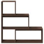 Buchregal Raumteiler 3 Ebenen aus braunem Eichenholz 123x29x123 cm von , Bücherregale und Regale - Ref: Foro24-857991, Preis:...