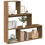 Divider bookcase 4 levels oak wood artisan 123x29x123 cm by , Bookcases and shelves - Ref: Foro24-857993, Price: 71,72 €, Dis...