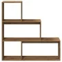 Divider bookcase 4 levels oak wood artisan 123x29x123 cm by , Bookcases and shelves - Ref: Foro24-857993, Price: 71,72 €, Dis...