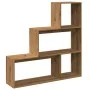 Divider bookcase 4 levels oak wood artisan 123x29x123 cm by , Bookcases and shelves - Ref: Foro24-857993, Price: 71,72 €, Dis...