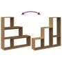 Divider bookcase 4 levels oak wood artisan 123x29x123 cm by , Bookcases and shelves - Ref: Foro24-857993, Price: 71,72 €, Dis...
