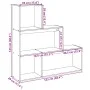 Divider bookcase 4 levels oak wood artisan 123x29x123 cm by , Bookcases and shelves - Ref: Foro24-857993, Price: 71,72 €, Dis...