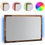 Bathroom mirror with LED light oak artisan 60x8.5x38 cm by , bathroom vanities - Ref: Foro24-856266, Price: 44,14 €, Discount: %