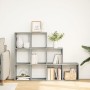 Divider bookcase 3 levels gray wood 137.5x29x103.5 cm by , Bookcases and shelves - Ref: Foro24-857979, Price: 87,18 €, Discou...