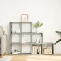 Divider bookcase 3 levels gray wood 137.5x29x103.5 cm by , Bookcases and shelves - Ref: Foro24-857979, Price: 85,85 €, Discou...