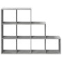 Divider bookcase 3 levels gray wood 137.5x29x103.5 cm by , Bookcases and shelves - Ref: Foro24-857979, Price: 87,18 €, Discou...