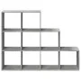 Divider bookcase 3 levels gray wood 137.5x29x103.5 cm by , Bookcases and shelves - Ref: Foro24-857979, Price: 85,85 €, Discou...