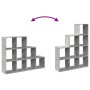 Divider bookcase 3 levels gray wood 137.5x29x103.5 cm by , Bookcases and shelves - Ref: Foro24-857979, Price: 87,18 €, Discou...