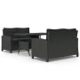 3-piece garden dining set with black synthetic rattan cushions by , Garden sets - Ref: Foro24-3095249, Price: 688,45 €, Disco...