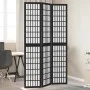 Biombo separador de 3 paneles madera maciza Paulownia negro de , Divisores de ambientes - Ref: Foro24-358767, Precio: 90,42 €...