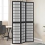 Three-panel solid Paulownia wood room divider screen in black. by , Room dividers - Ref: Foro24-358767, Price: 111,80 €, Disc...