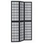 Biombo separador de 3 paneles madera maciza Paulownia negro de , Divisores de ambientes - Ref: Foro24-358767, Precio: 90,42 €...